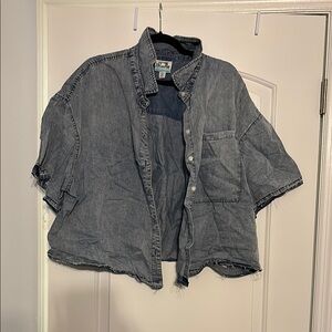 Denim & Co. Women's Blue Button Down Shirt